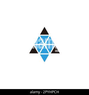 Triangle and diamond, triangles geometric symbol simple logo vector Stock Vector