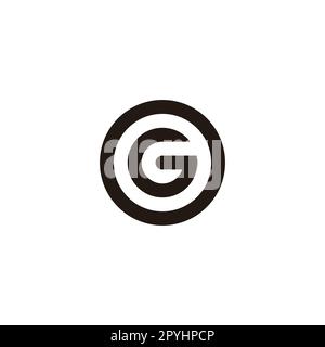 Letter G in O, circle geometric symbol simple logo vector Stock Vector