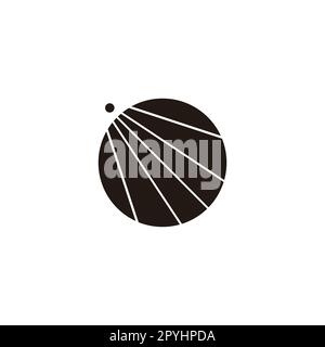 Sun and ball geometric symbol simple logo vector Stock Vector
