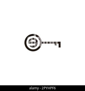 Letter g key, circle geometric symbol simple logo vector Stock Vector