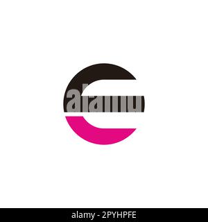 Letter CE EC C E circle geometric symbol simple logo vector Stock Vector