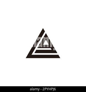 Letter L and g triangle geometric symbol simple logo vector Stock Vector