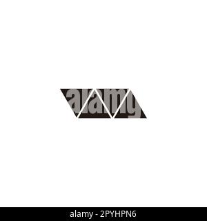 Letter N tower, triangles geometric symbol simple logo vector Stock Vector