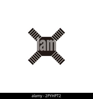 Letter X target geometric symbol simple logo vector Stock Vector
