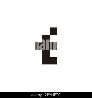 Letter tE Et t E dot geometric symbol simple logo vector Stock Vector