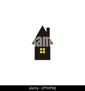 Home, windows geometric symbol simple logo vector Stock Vector