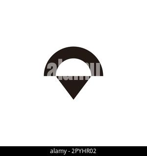 Letter n ice cream geometric symbol simple logo vector Stock Vector