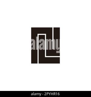 Letter N and L square geometric symbol simple logo vector Stock Vector