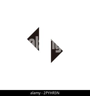 Letter S pointers geometric symbol simple logo vector Stock Vector