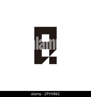 Letter A number 8 point geometric symbol simple logo vector Stock Vector