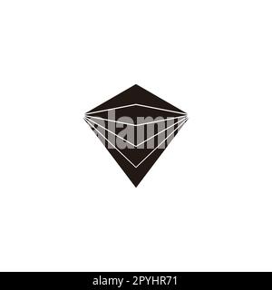 Mask, papers geometric symbol simple logo vector Stock Vector
