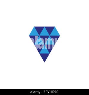 Diamond, triangle, colors geometric symbol simple logo vector Stock Vector