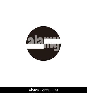 Letter S circle, stripe geometric symbol simple logo vector Stock Vector