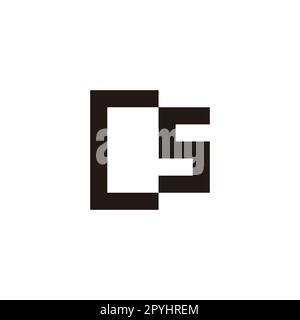 Letter Cs square geometric symbol simple logo vector Stock Vector