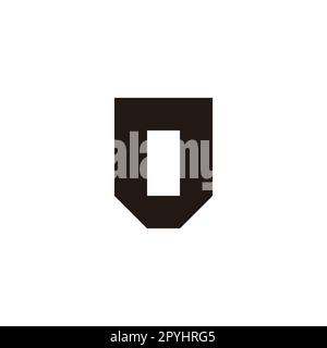 Letter O shield, square geometric symbol simple logo vector Stock Vector