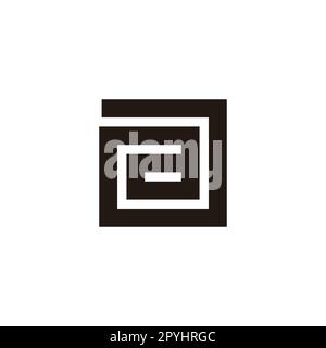 Letter a spiral, double, square geometric symbol simple logo vector Stock Vector