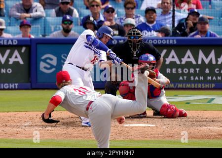 Philadelphia Phillies' Craig Kimbrel, right, and J.T. Realmuto celebrate  after the Phillies won a baseball game against the Kansas City Royals,  Saturday, Aug. 5, 2023, in Philadelphia. (AP Photo/Matt Slocum Stock Photo 