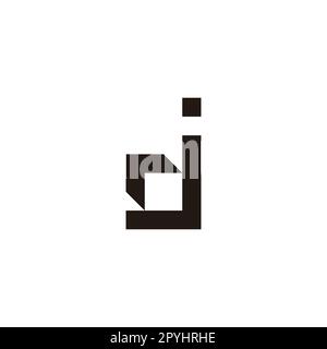 Letter dj jd d j geometric symbol simple logo vector Stock Vector