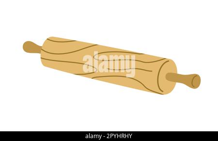 Wooden rolling pin icon Stock Vector