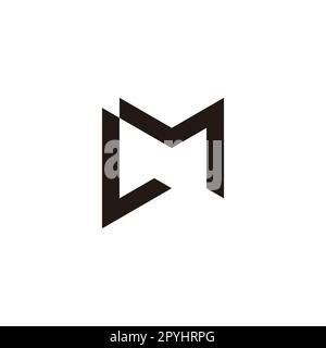Letter L and M arrow geometric symbol simple logo vector Stock Vector