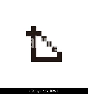 Letter t stairs, squares geometric symbol simple logo vector Stock Vector