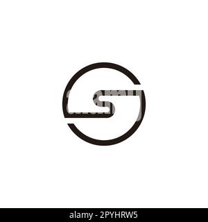 Letter sS circle geometric symbol simple logo vector Stock Vector