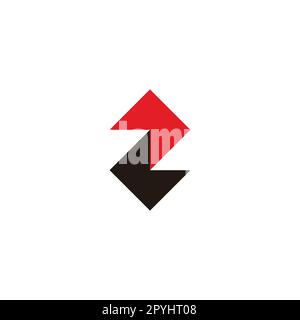 Letter G number 2 square geometric symbol simple logo vector Stock Vector