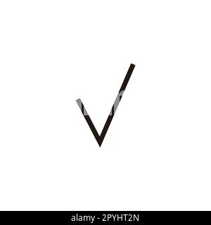 Tick, line geometric symbol simple logo vector Stock Vector