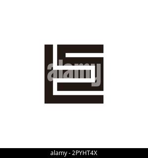 Letter tS square, curve geometric symbol simple logo vector Stock Vector