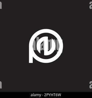 Letter N in P, circle geometric symbol simple logo vector Stock Vector