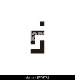 Letter r and j, s square geometric symbol simple logo vector Stock Vector