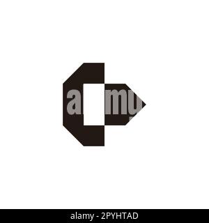 Letter C signpost geometric symbol simple logo vector Stock Vector