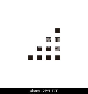 Stairs, building geometric symbol simple logo vector Stock Vector