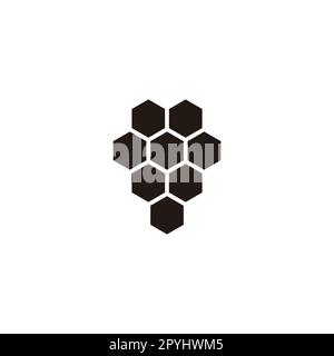 Honey and diamond geometric symbol simple logo vector Stock Vector