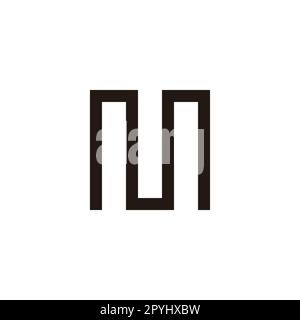 Letter m and N line, building geometric symbol simple logo vector Stock ...