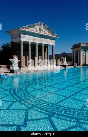 Neptune swimming pool at Hearst Castle, built by William Randolph Hearst,  located in San Simeon California Stock Photo