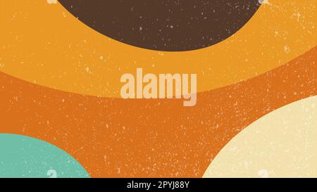 Grunge Vintage 70s background vector. Waves, swirl, rough vector texture vector illustration template Stock Vector