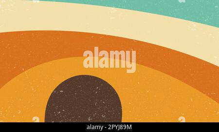 Abstract Grunge retro 70s background vector. Waves, swirl, vector texture vector illustration template Stock Vector