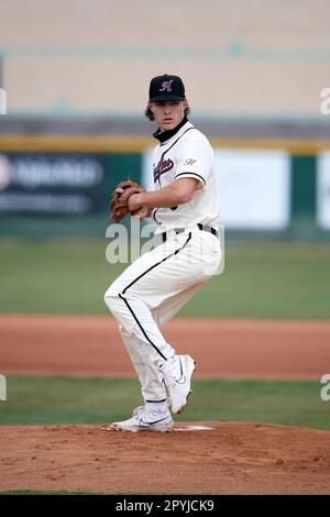 Hamilton Huskies starting pitcher Josh Tiedemann (8) during a 6A