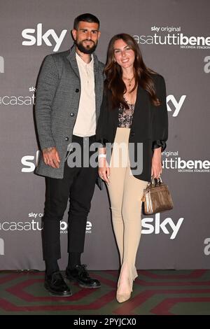 Micol Olivieri And Christian Massella Attend The Premiere Of TV.