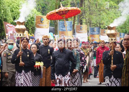 Rituals to celebrate Tulungagung's anniversary (Bersih Nagari) Stock Photo