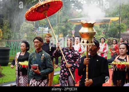 Rituals to celebrate Tulungagung's anniversary (Bersih Nagari) Stock Photo