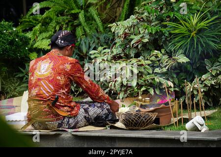 Rituals to celebrate Tulungagung's anniversary (Bersih Nagari) Stock Photo