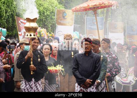 Rituals to celebrate Tulungagung's anniversary (Bersih Nagari) Stock Photo