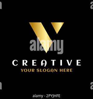 Letter V logo design Template. Initial V letter logo. Usable for Business and Branding Logos. Flat Vector Logo Design Template Element. Stock Vector