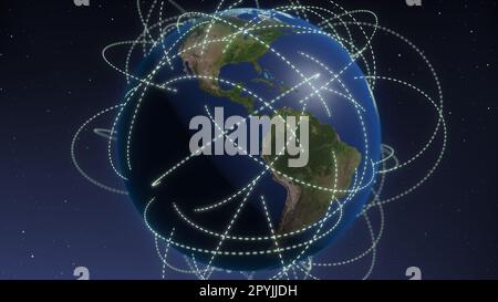 Abstract concept of global network Stock Photo