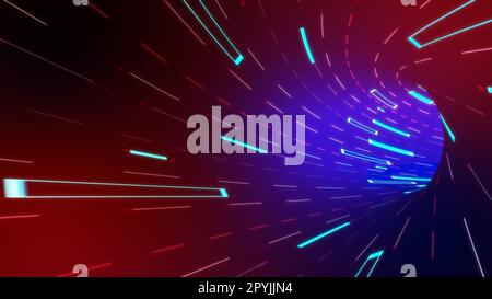 Futuristic tunnel background with digital technologies Stock Photo