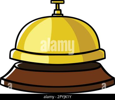 Doodle illustration of a concierge bell Stock Vector