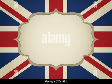 Blank frame on United Kingdom insignia for book cover or background template Stock Vector