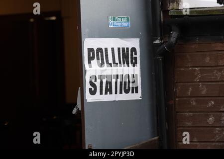 Brentwood, UK. 04th May, 2023. A polling station is preppared ahead of the local elctions in Brentwood Essex Credit: Ian Davidson/Alamy Live News Stock Photo